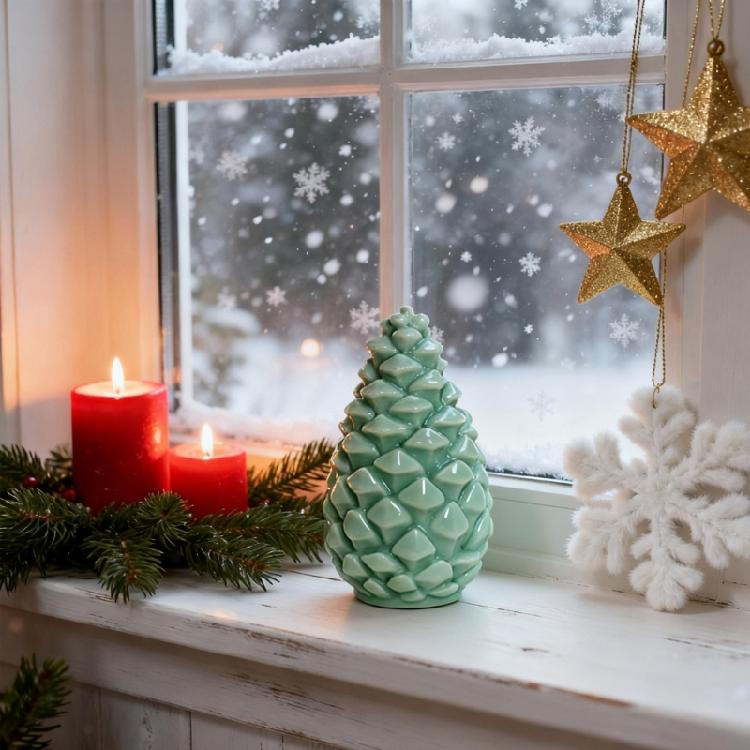 Christmas Tree Pinecone Silicone Candle Mold Heat Resistant Baking Mould For Making Candle Soap Holiday Decoration