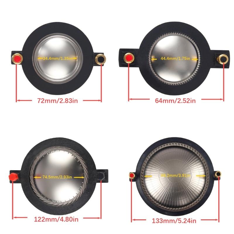 2Pcs Diaphragm Replacement Metal Film Tweeter Consistent Quality For Professional Sound Equipment Speaker Repair