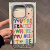 Colorful English Luck Has No Rules Phone Case for iPhone 17 16e 16 15 14 13 12 11 Air Pro Max X 8 7 Plus Luxury Clear Back Cover