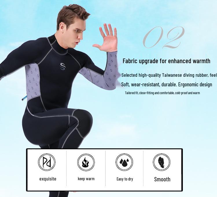 Men's 2018 Full Body Wetsuit: Slinx 2mm Long Sleeve Surf & Snorkel Suit with Sun & Jellyfish Protection