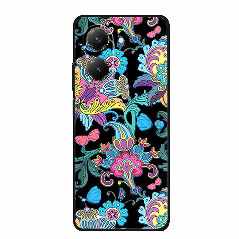 Black Silicone Case For Xiaomi Poco X7 Pro M7 4G Plus Case Cartoon Soft TPU Back Cover For Poco C71 Redmi A5 4G Phone Case C 71
