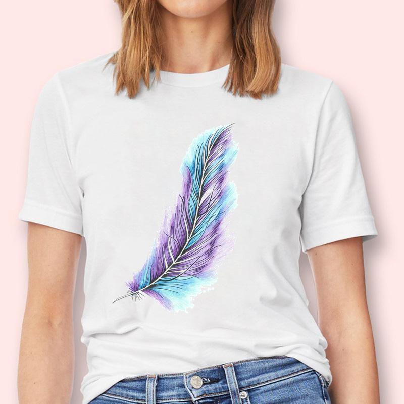 T-Shirt Lady Cartoon Print Clothes 