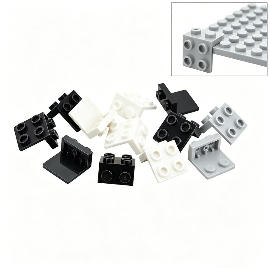 30pcs DIY Buiiding Block 1x2-2x2 Studs Bracket Bricks Accessories Compatible 21712 44728 Educational Creative Toys For Children