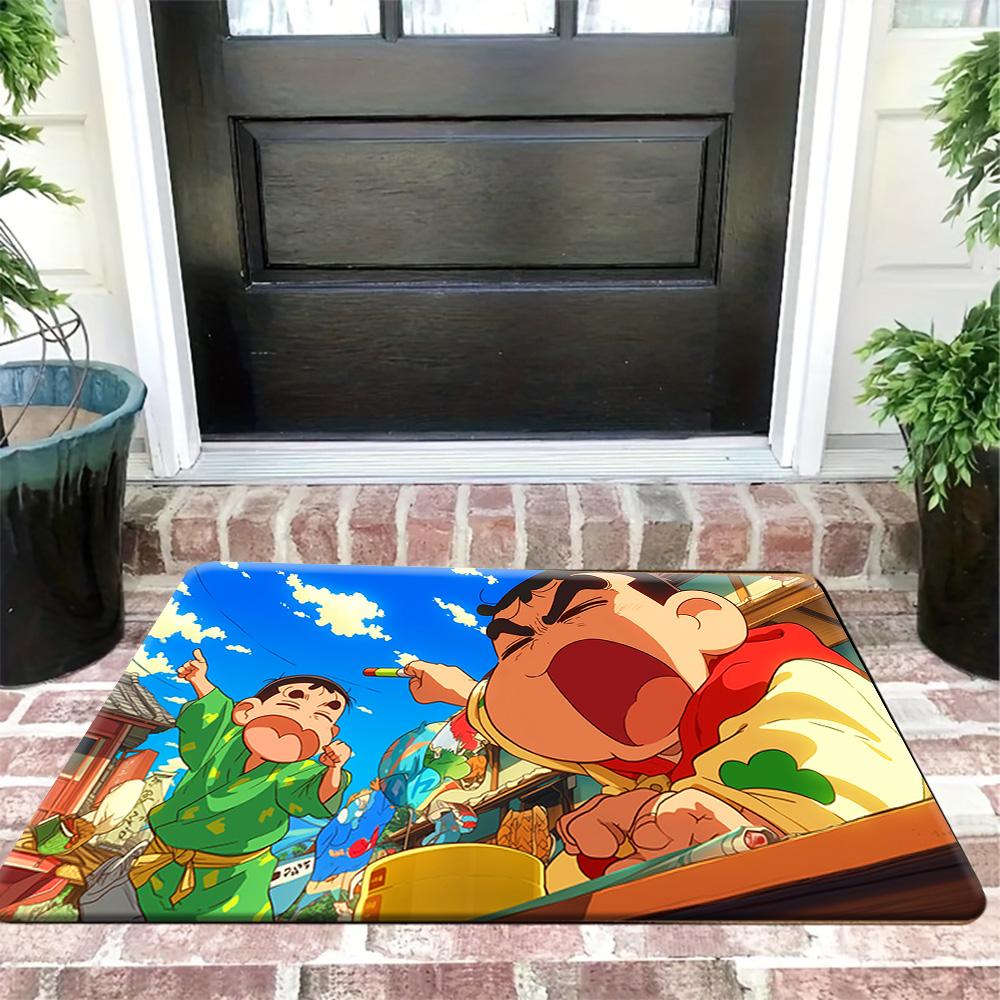 

Crayon Shin-chan Family Funny Scene Print Non-Slip Floor Mat, Soft Washable Doormat for Bedroom Living Room Bathroom, Cartoon An 40cm x 60cm