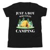 Just a Boy Who Loves Camping Campfire Outdoor Summer Youth T-Shirt