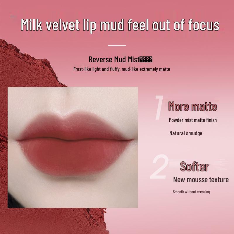 Honey Beam Velvet Matte Lip Mousse – Milchkaffee Nude Aufhellender Lippenstift für Herbst/Winter