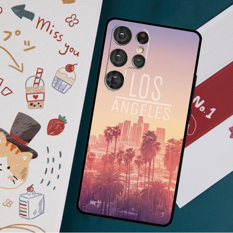 Los Angeles California Case For Samsung Galaxy S23 S22 Ultra S21 S20 FE S9 S10 S22 Plus Note 20 Note 10 Plus Cover
