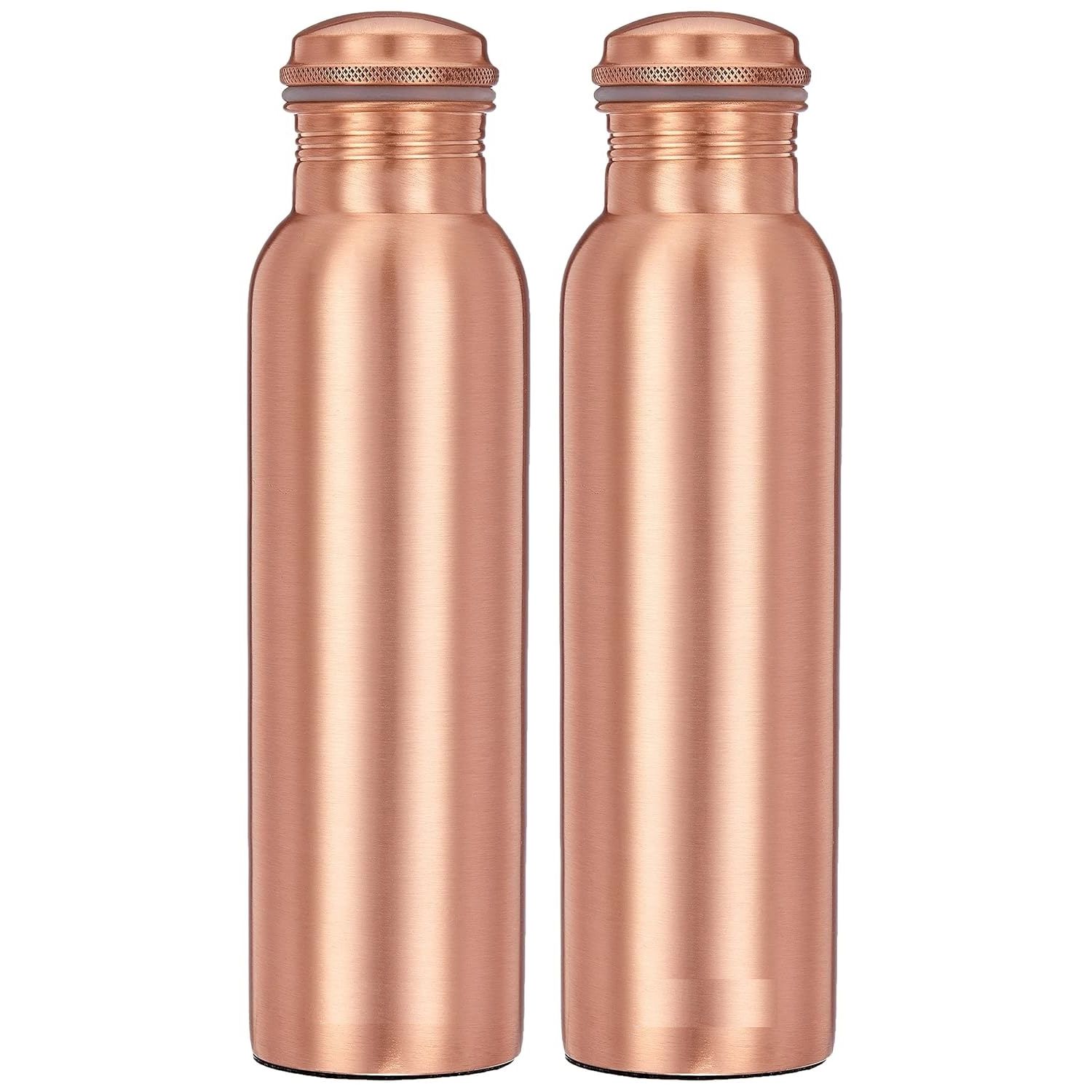 

Медная бутылка для воды | 100% чистая медь | Герметичная и нержавеющая | для дома, школы и офиса | Матовая отделка | 950 мл | Набор из 2 штук