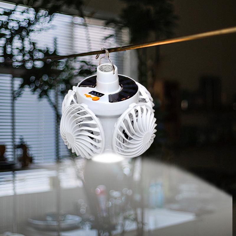 Cross-border Outdoor Camping Solar-Powered Fan with Large Capacity & Long Battery Life