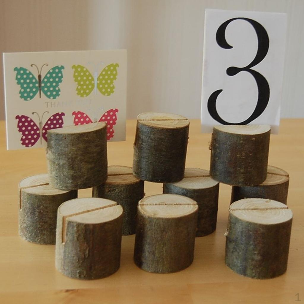 

Wooden Name Holders Table Number Holder for Wedding Decor 10pcs