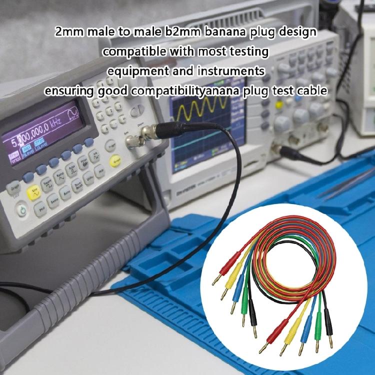 Reliable 2Mm Banana Plugs Test Leads strong Insulation Secure Fit Banana Connector Cables set for Electronics Projects