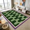 Alfombra de Sala de Estar Estilo Fresco Nórdico Decoración Minimalista Alfombras Antideslizantes para Cafetería Dormitorio Fácil de Limpiar Alfombrillas con Patrón Ondulado
