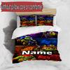 3-teiliges Bettbezug-Set (1 * Bettbezug + 2 * Kissenbezug, ohne Kern), Benutzerdefiniertes Namens-Gamer-Muster Bettwäscheset, Schlafzimmer-Dekoration Geschenk für Zuhause
