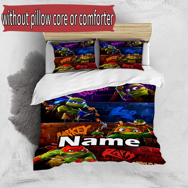 3-teiliges Bettbezug-Set (1 * Bettbezug + 2 * Kissenbezug, ohne Kern), Benutzerdefiniertes Namens-Gamer-Muster Bettwäscheset, Schlafzimmer-Dekoration Geschenk für Zuhause