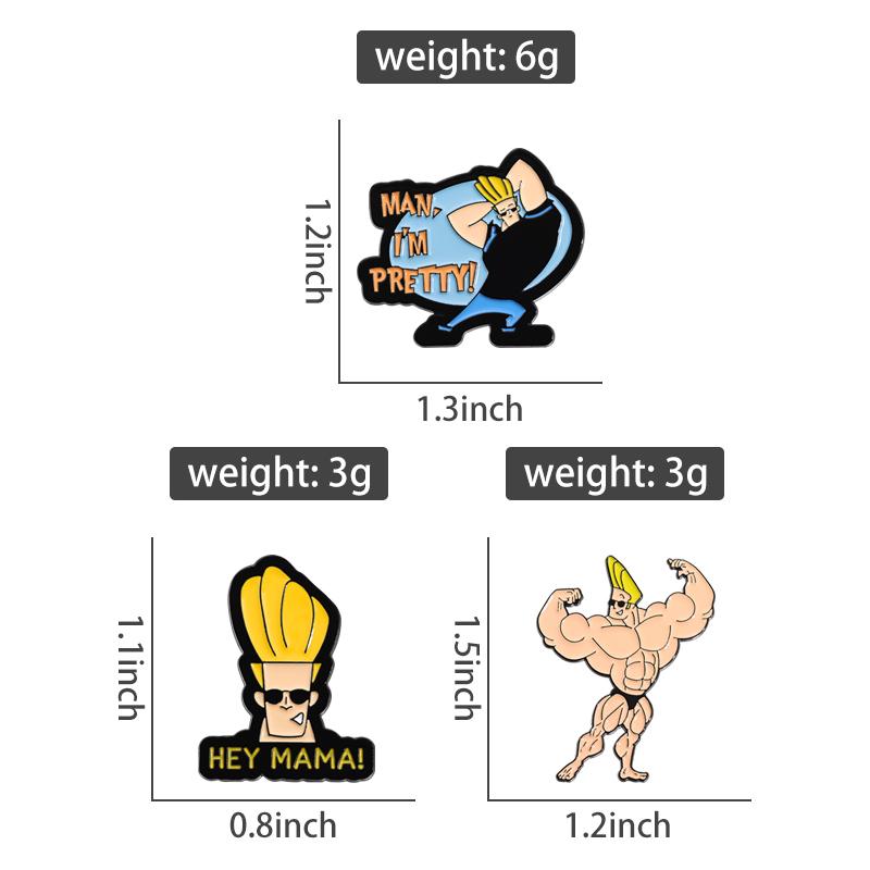 MAN I'M PRETTY! Enamel Pins Custom Keep Sports Fitness Brooches Lapel Badges Punk Gothic Jewelry Gift for Friends