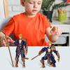 3D Printed Wukong Action Figure Movable Joints Monkey King Model Stress Relief Articulated Dummy Figurine Desktop Decoration Ornament