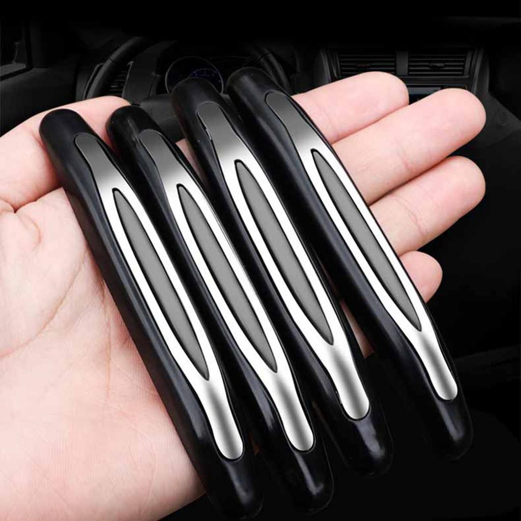 4 Stück 110x15mm Autotürkantenschutz Zierleiste Stoß Kratzschutz Dekorative PVC-Leiste Schwarz für Auto Limousine LKW SUV