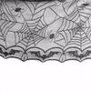 Scary Spiderweb Fabric Table Cloth Black Lace Table Cover With Spiderweb Bat Motifs For Home Decors Washable Table Cloth