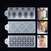 DIY Bohemian Style Plastic Sugar Sieve Mold Fondant Printing Mold Hollow Wedding Cake Edge Decoration Template Baking Tools