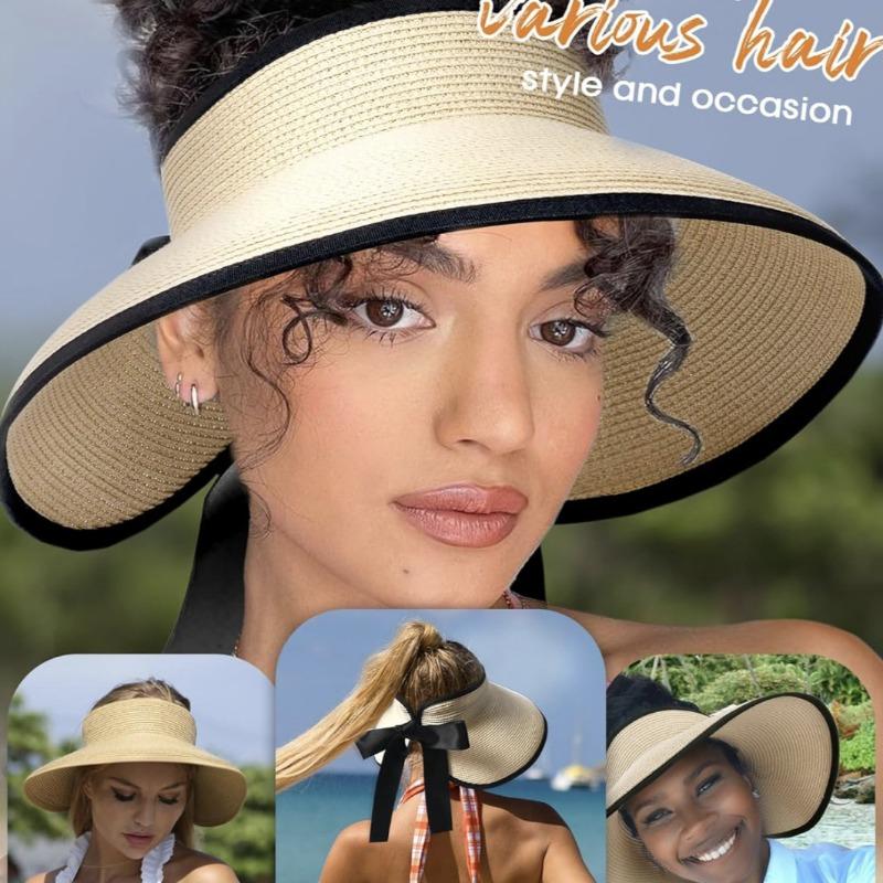 Straw Hat Children's Summer New Anti-purple Line Beach Hat Big Brim Sun Visor Raffia Straw Hat