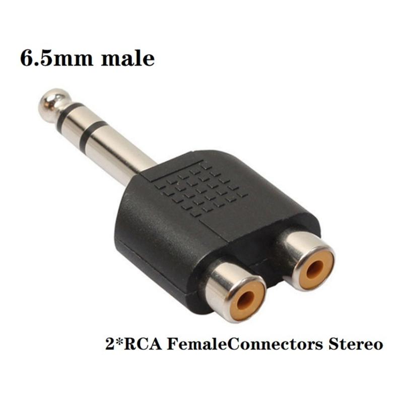 3.5mm Male To Female 2RCA Auditory Connector Computer TV 3.5 6.5 Plug Female Auditory Adapter
