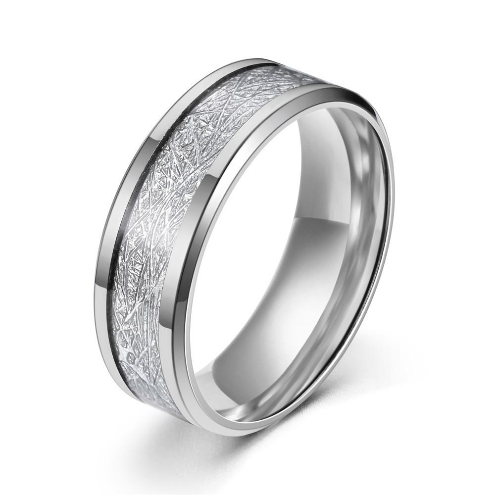 NIHON Fashion Titanium Steel Couple Rings - Versatile Textured Ins Style, European & American Design.
