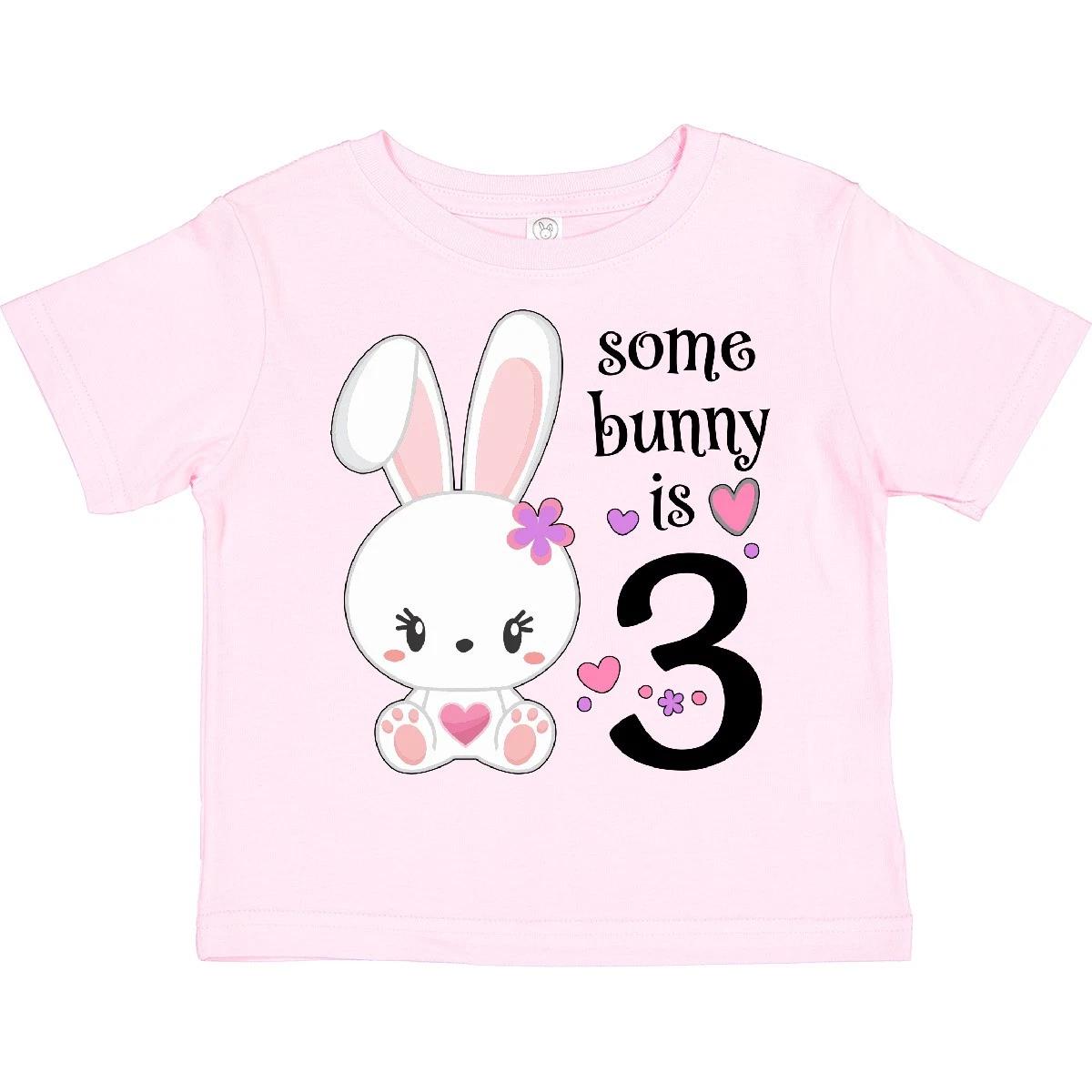 Inktastic Somebunny Is Three-Third Birthday Bunny Toddler T-Shirt Birthdays 3rd 110