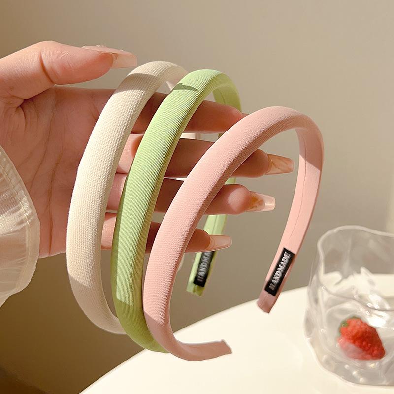Colorful Plaid Small Hairband for Women, All-match Hairpin for Summer, High-end Hair Bun