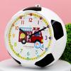 Children's Cute Cartoon Football Dual Music Alarm Clock Silent Sweep Second Snooze Night Light Teaching Clock Desk Clock