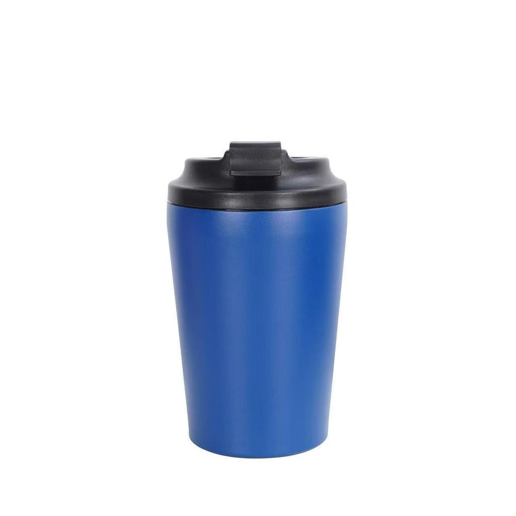 12oz Insulated Stainless Steel Coffee Cup with Scale & Flip-Top Lid