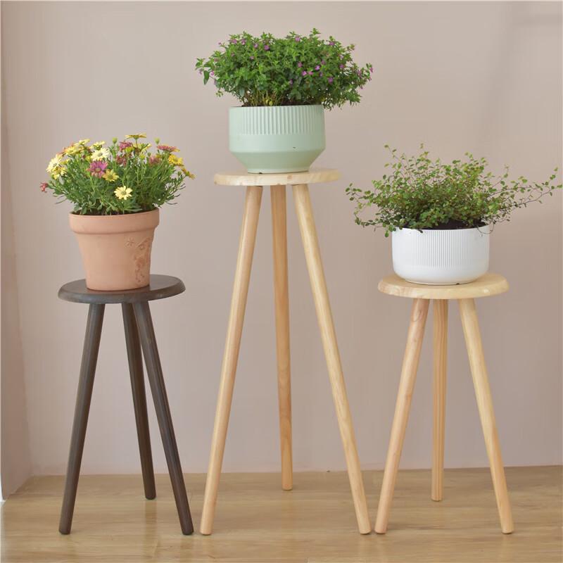 Oushomai White Solid Wood Indoor Flower Stand
