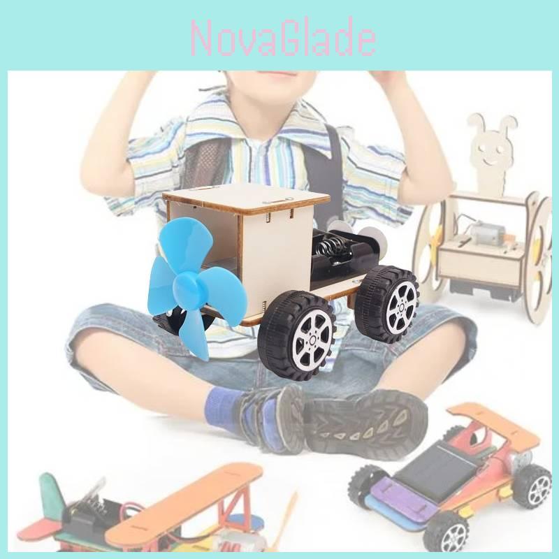 Stem Educational Wind Powered Off-road Vehicle Diy Wooden Model Kit For Children Science Experiment