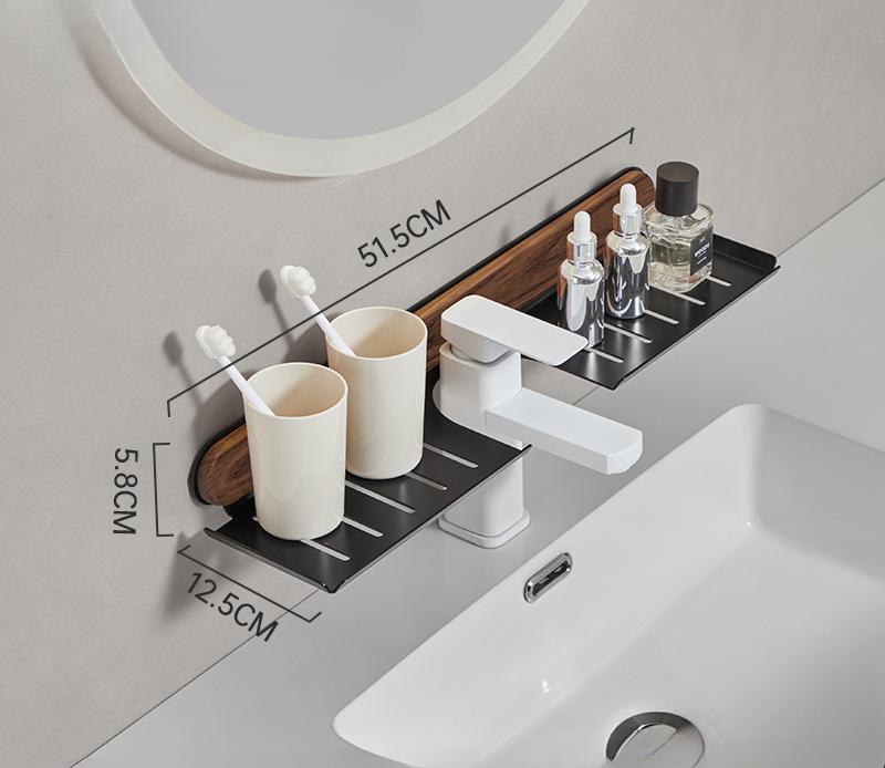 

ореховый унитаз раковина зеркало полка кран умывальник раковина настенные стеллажи для хранения вещей ванная полка туалет кухонная полка без перфоратора чёрный