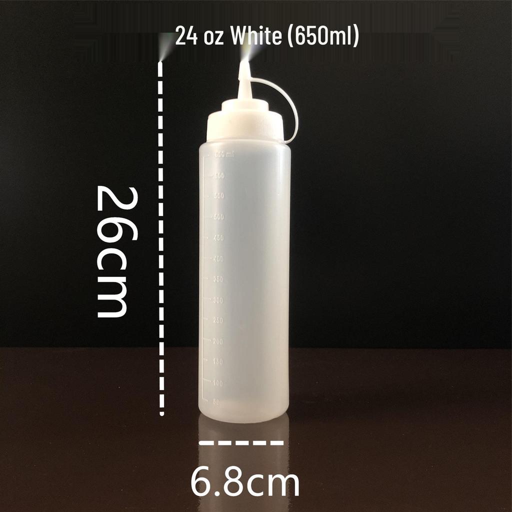 Food Grade PE Squeeze Bottle for Seasoning, Honey, or Ketchup - Pointed Mouth for Easy Use