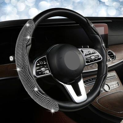 Coprivolante 38CM con Strass e Diamanti di Cristallo Scintillanti Traspirante Antiscivolo Moda Protezione Volante