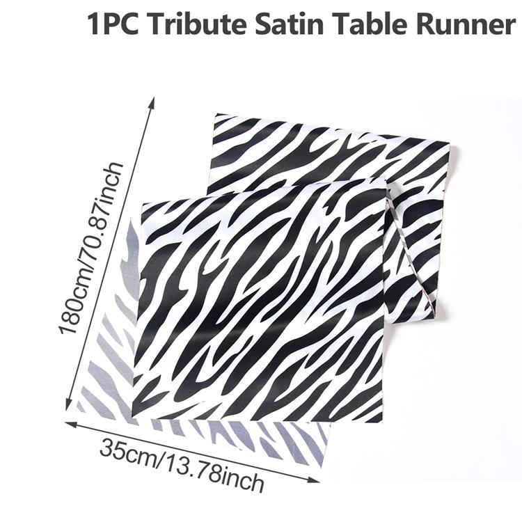 Animal Leopard Print Table Runner Cow Cheetah Table Cover Jungle Safari Wild One Birthday Party Supplies Kids 1st Party Decors