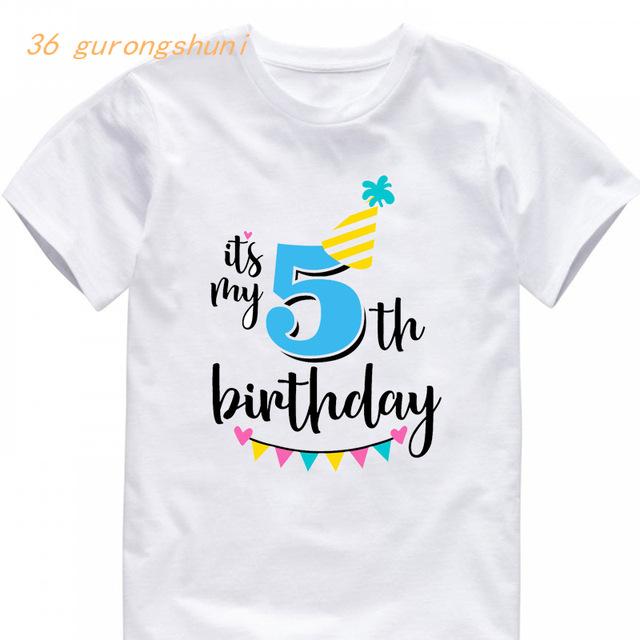 

Каваї З Днем народження Цифри 2-9 Принт Дитяча Футболка Літня Вільна Блузка Короткий Рукав Білий Жіночий Топ Футболки для Хлопчика Дівчинки Одяг XXXL білий