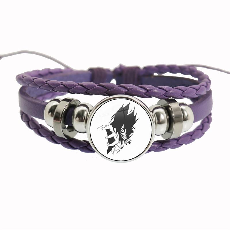 Fashion Accessory Gift For Kids Hot Creepypasta CREEPY PASTA TICCI TOBY Bracelet Glass Leather Bangle JEFF THE KILLER