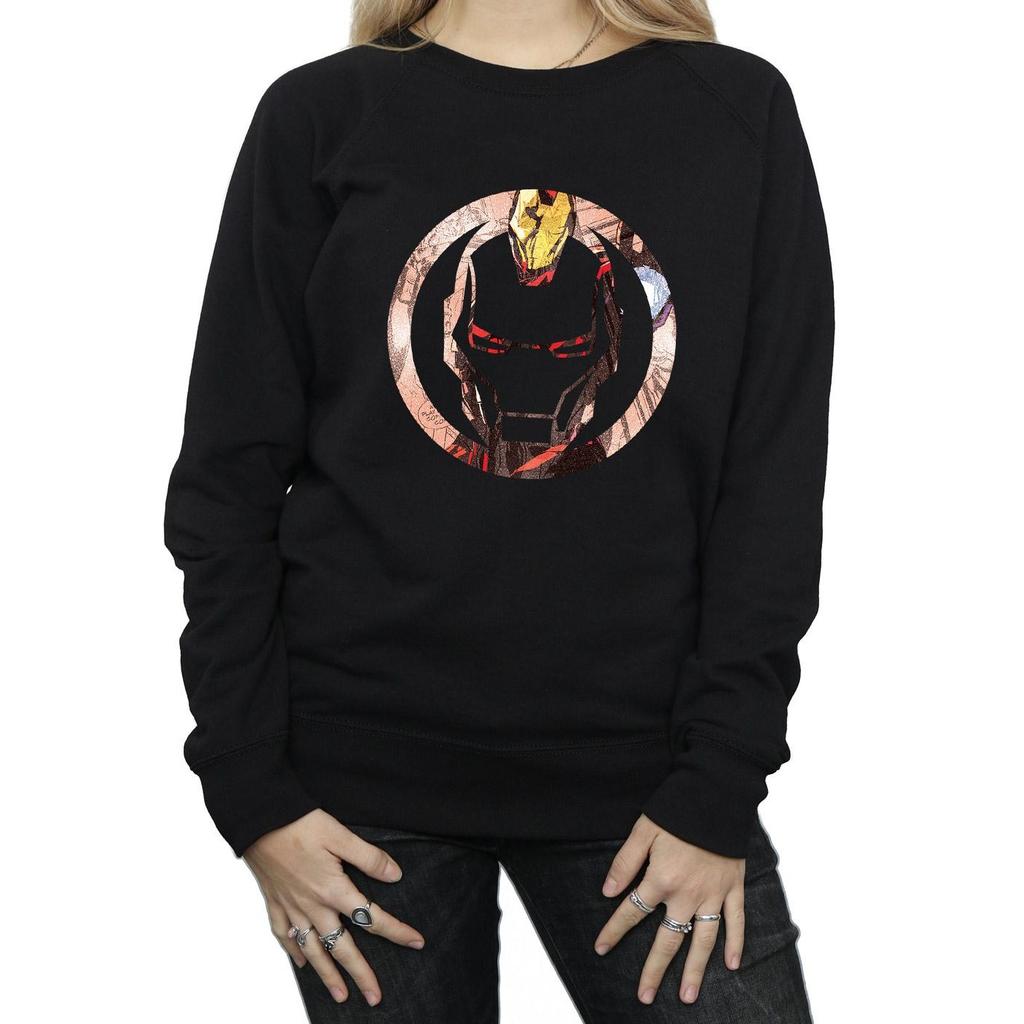 Marvel Womens/Ladies Iron Man Montage Symbol Sweatshirt