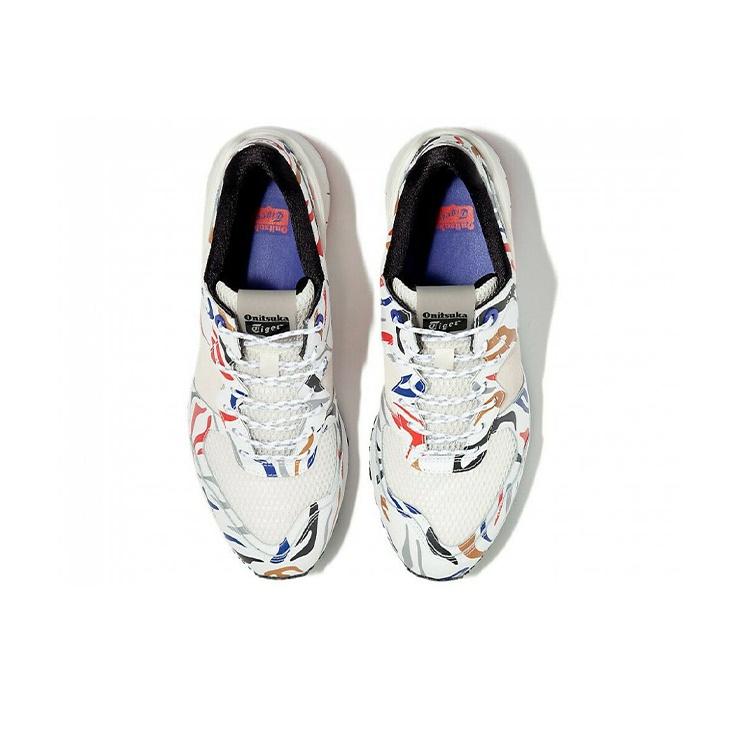Onitsuka Tiger Rebilac Shock Absorbing Durable Non-Slip Low-Top Sneakers Men sneakers White Red Blue 1183B860-100