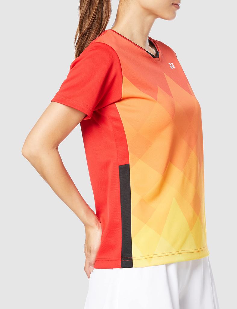 Yonex Short Sleeve Game Sunset Red Size S Women's Shirt, (496),