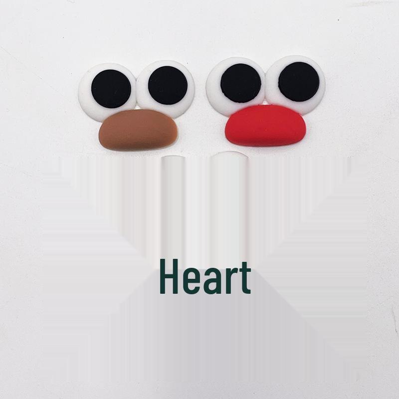 Cartoon Sausage Mouth & Big Eyes Duckbill Rubber Patch - Cute DIY Drain Basket Ornaments