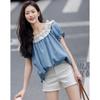 Demana Women's Two-Way Off-Shoulder Denim Shirt
