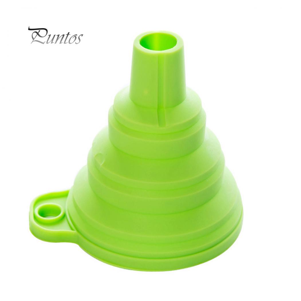 

Портативный выдвижной силиконовый бункер-воронка для домашней кухни, инструмент для дозирования жидкости зелёный