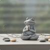 Meditierender Frosch Figur Ruhige Friedliche Heimdekoration für Schreibtisch, Regal, Garten