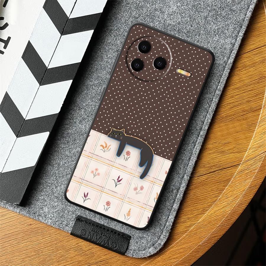 Cartoon Grid Cat Case for Xiaomi Redmi A1 A2 Plus 13C 14C A4 12C K40 K80 Pro 10 A5 9 A3 Funda Phone Cover