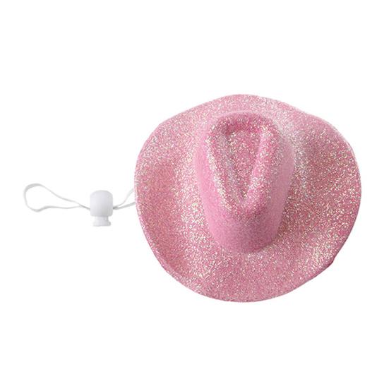 

Pets Cowboy Hat Retro Western Cowboy Hat Adjustable Glittery Dog Hat for Cats Small to Medium Dogs Daily Outings Parties Photo Shoots