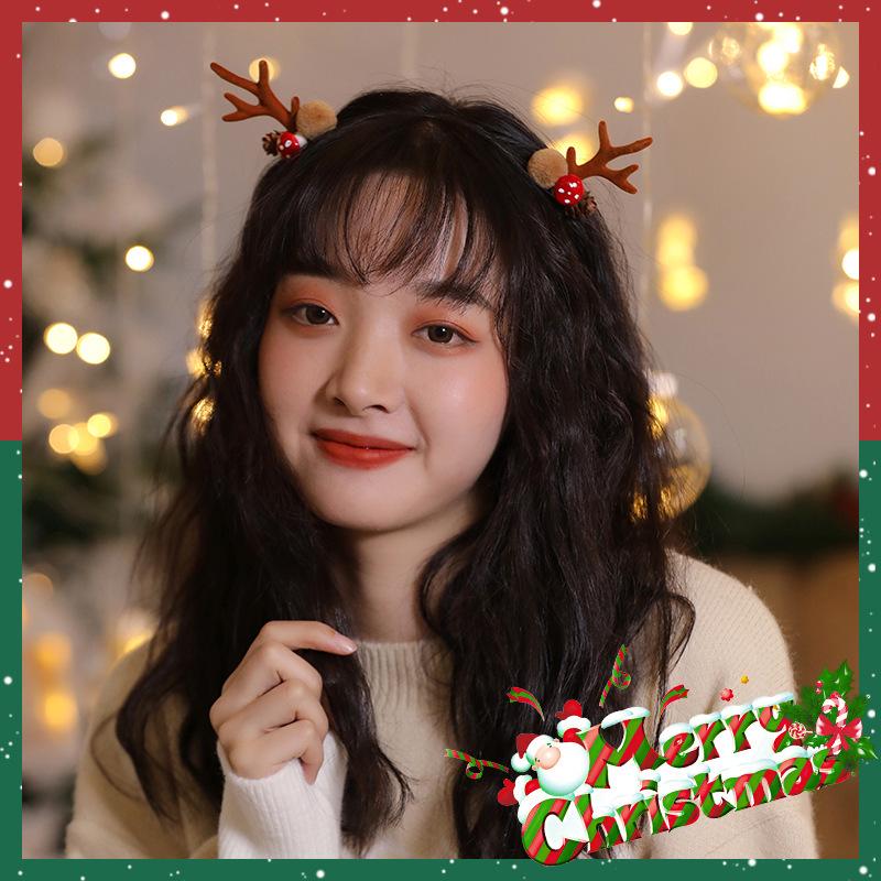 Christmas Elk Antler & Bell Fairy Headband: Festive Hair Accessory