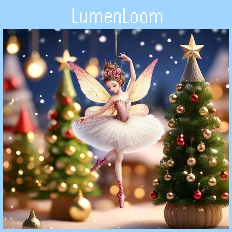 Ballet Christmas Girl Vehicle Acrylic Flat Surface Pendant For Interior Auto