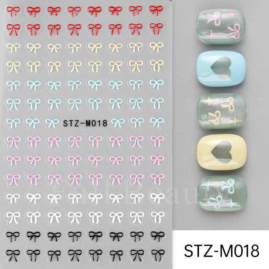 1PC Instagram-worthy Miniature Cartoon Aurora Ribbon Bow Nail Sticker, Nail Art Sticker, Holiday Gift
